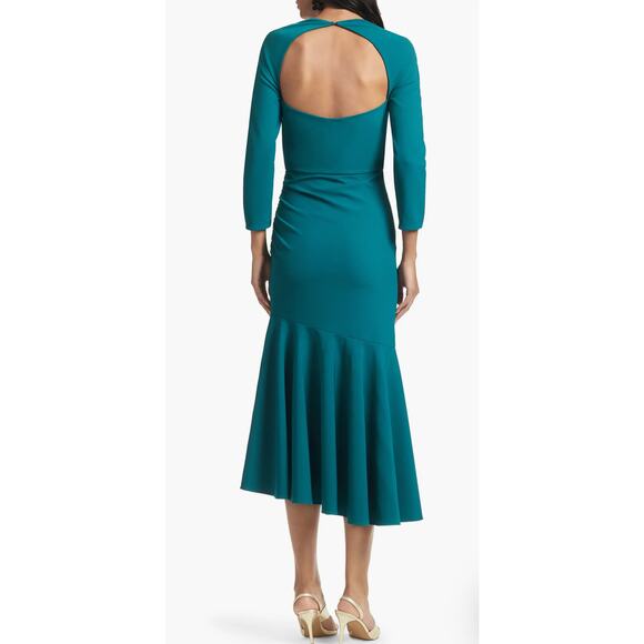 Sachin & Babi green Sharlize Asymmetric Cutout Midi Dress size 4 - Picture 2 of 15